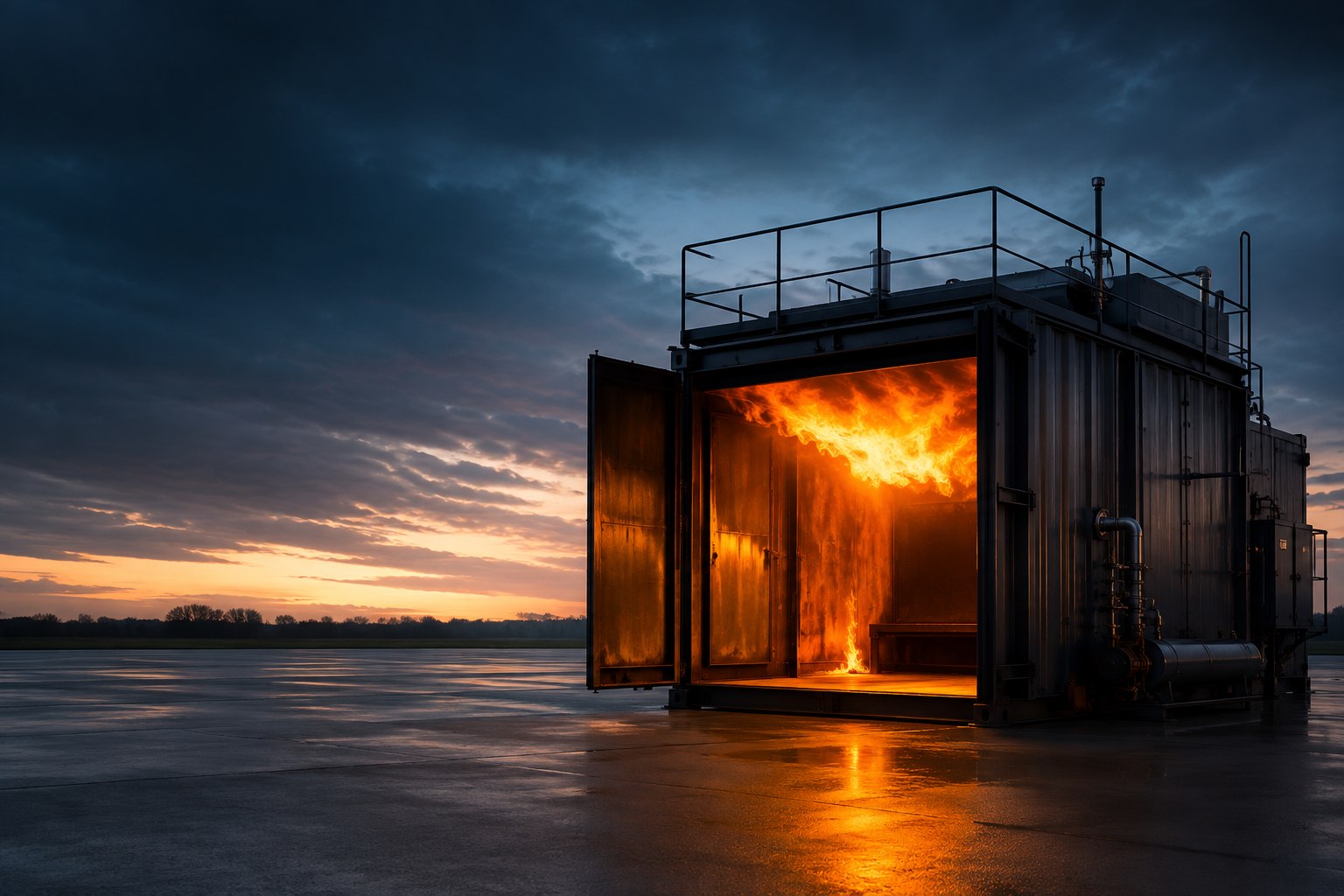 Flashover training unit
