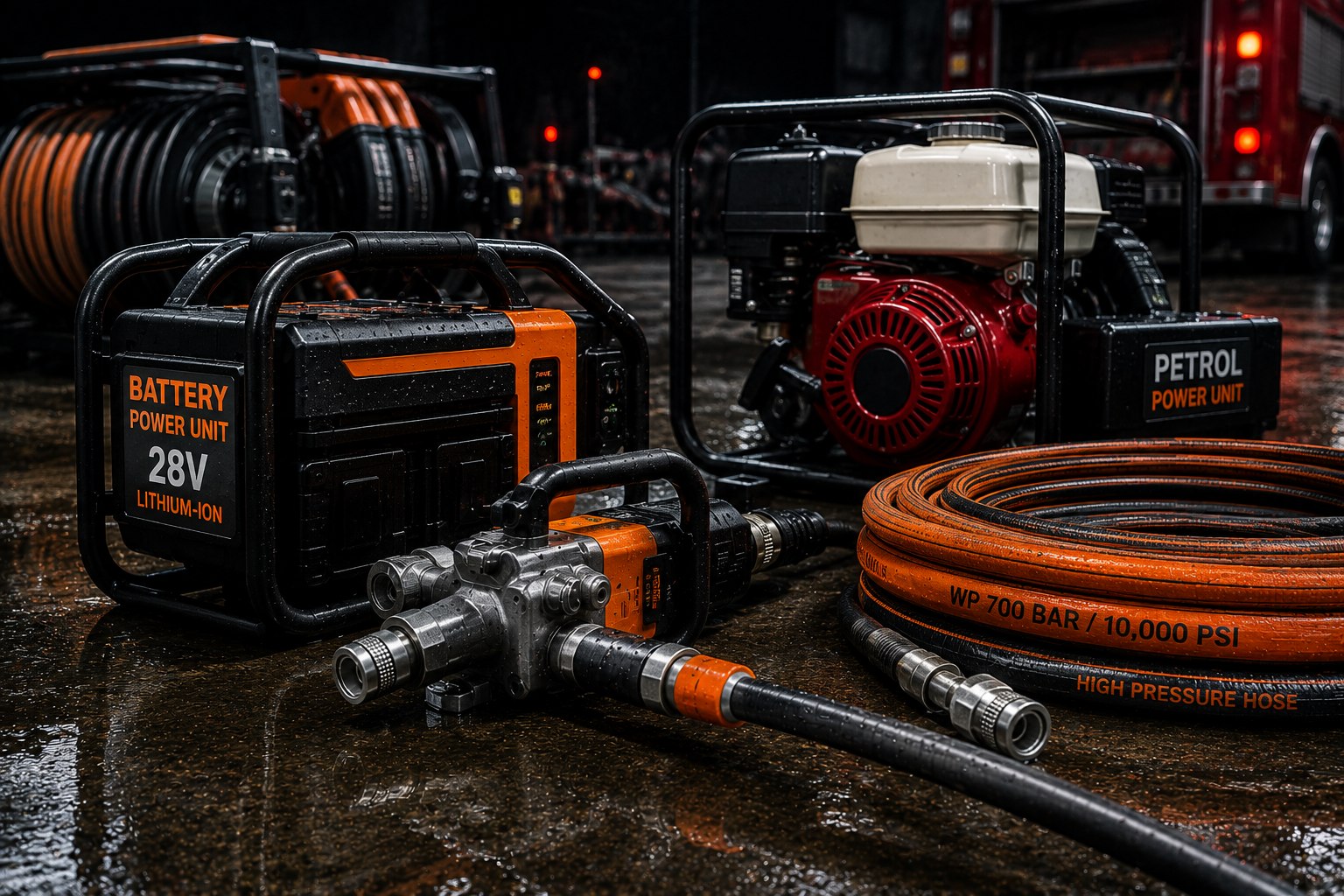 Holmatro pump and hoses